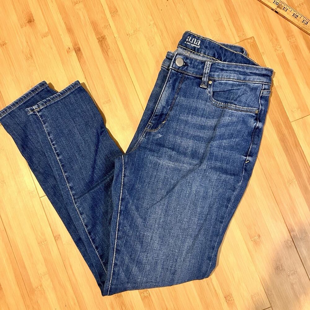 A.N.A Mid Rise Skinny Jeans Women’s 16T Tall Blue Stretch Denim Classic Fit mom